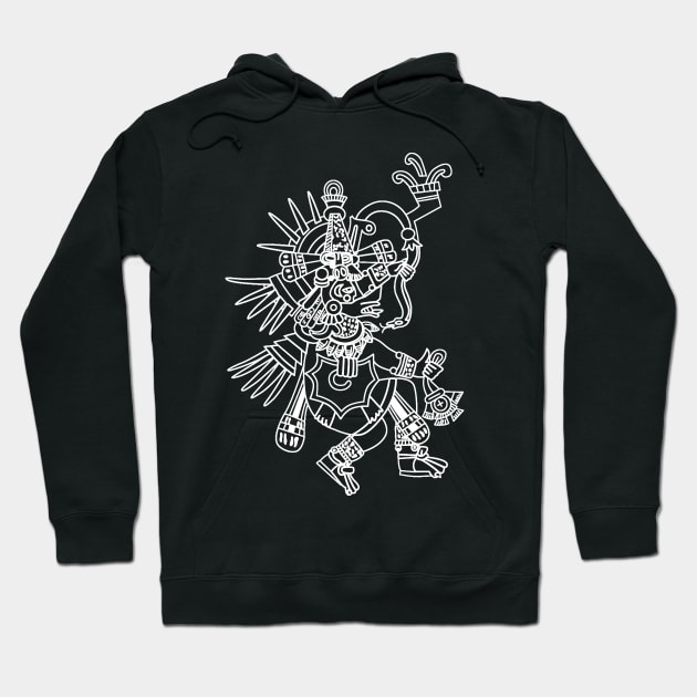 Aztec Quetzalcoatl Drawing Hoodie by MeatMan